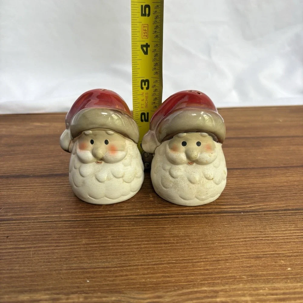 Kirkland's Potter's Garden Santa Salt & Pepper Shakers Set w/ Box‎ Christmas